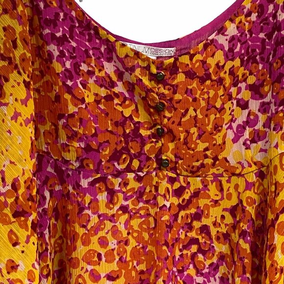 Platinum Design Collection Layered Cold Shoulder Asymmetrical  Swing Top Size 18 - Picture 3 of 12